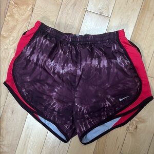 Nike Athletic Shorts Purple and Red with Elastic Waistband